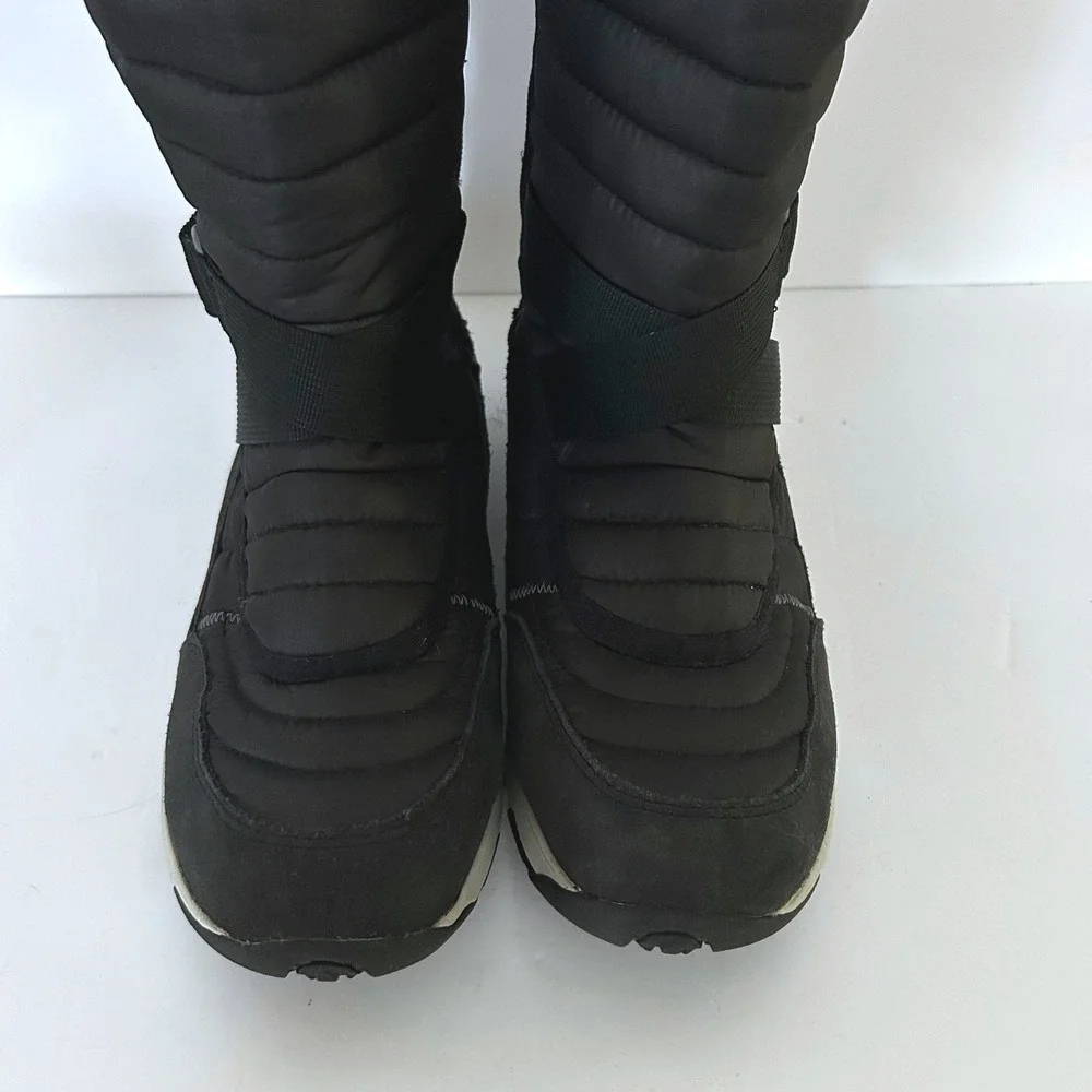 Merrell Approach Sport Tall Snow Boots Women 8 WP Black Insulated Zip Fleece
